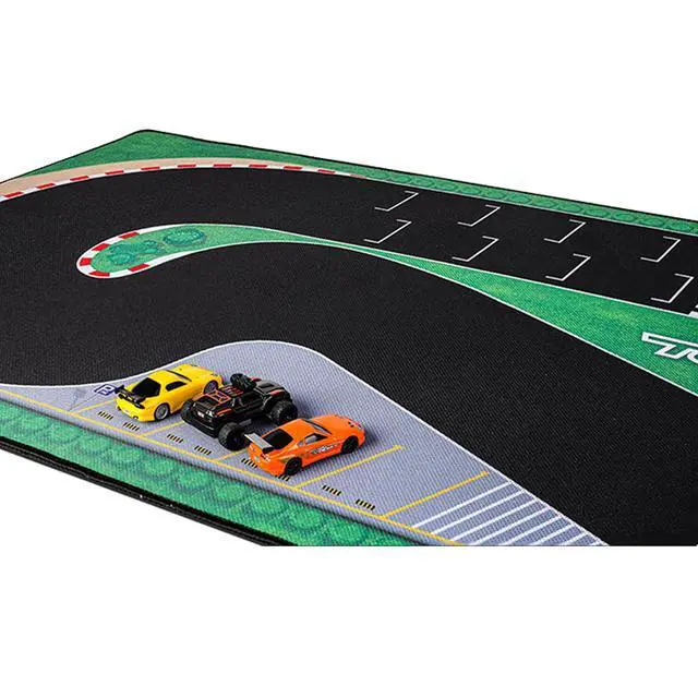 Alt view image 5 of 7 - Turbo Racing 1:76 RC Drift Car Race Track Mat: Portable Rubber 950x500mm Entry-Level Racing Track for Turbo Racing C64 C75 C73 C65 C72 Mini RC Drift Cars