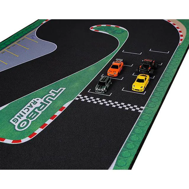 Alt view image 7 of 7 - Turbo Racing 1:76 RC Drift Car Race Track Mat: Portable Rubber 950x500mm Entry-Level Racing Track for Turbo Racing C64 C75 C73 C65 C72 Mini RC Drift Cars