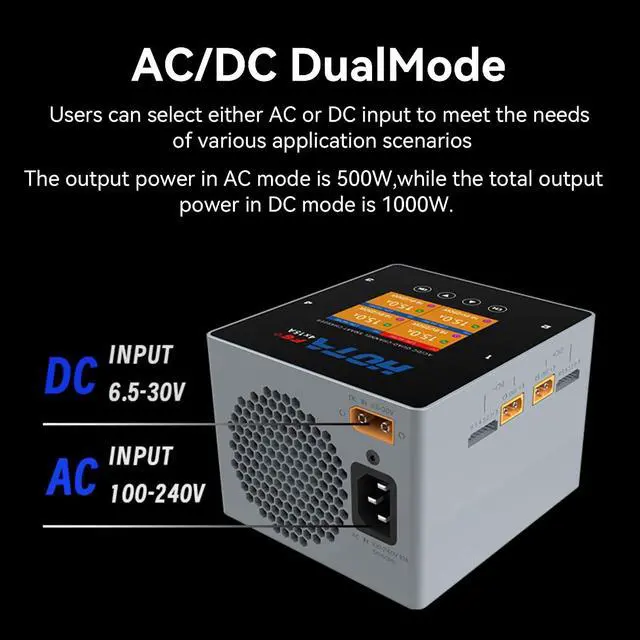 Alt view image 3 of 7 - F6+ AC/DC AC500W DC250Wx4 15Ax4 Smart Balance Charger for Lipo LiIon NiMH Battery