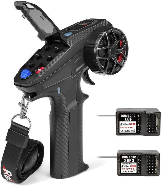Main image of DUMBORC X6PM-350 6CH Mini RC Radio Transmitter with X6FG Gyro Receiver and X6F Receiver Low Voltage Alarm & Fail-Safe Function Mixed Mode for RC Vehicle Car Boat Tank Model Parts Portable Remote Contr