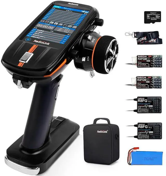 Main image of ATA HOBBY Radiolink RC8X 8CH 2.4G RC Transmitter with 2*R8FG V2.1&2*R4FGM V2.1 Gyro Receivers, 600m Long Range, 200 Models for RC Crawler Drifting Cars Boats..