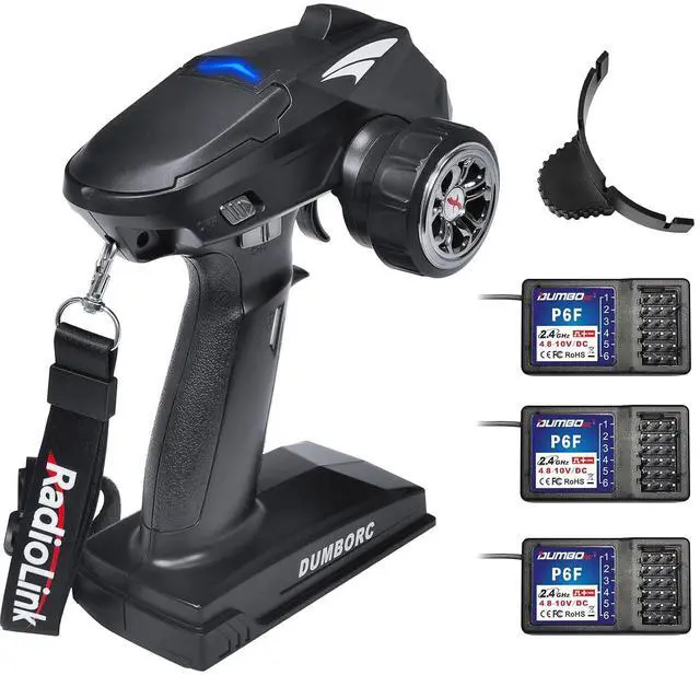 Main image of ATA HOBBY DUMBORC X4 2.4GHz 4-Channel RC Radio Transmitter and 3PCS X6F Receiver with Fail-Safe & Low Voltage Alarm Function Mixed Mode for Rc Vehicle Car Boat Tank Model Parts Remote Controller