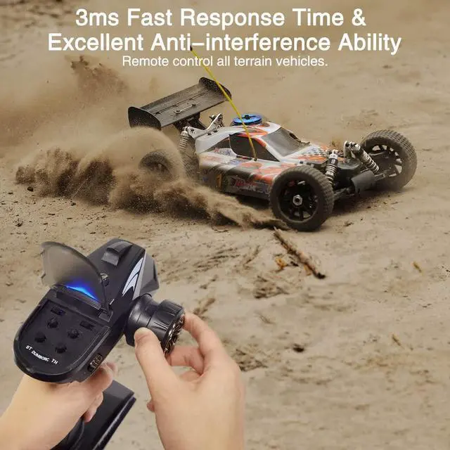 Alt view image 2 of 7 - DUMBORC X6 2.4GHz 6CH RC Radio Transmitter and Receiver X6FG(Built-in Gyro)&Alloy Steering Wheel, with Fail-Safe & Low Voltage Alarm Function for Rc Vehicle Car Boat Tank Model Parts Remote Controlle