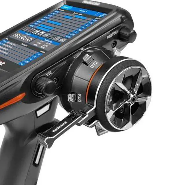 Alt view image 3 of 7 - Radiolink RC8X 8CH 2.4G RC Transmitter and R8FG&R4FGM V2.1 Gyro Receivers, One-Hand Handwheel Control Accessory 4.3" Full Color IPS Touch Screen RC Remote Controller, 600m Long Range, 200 Model