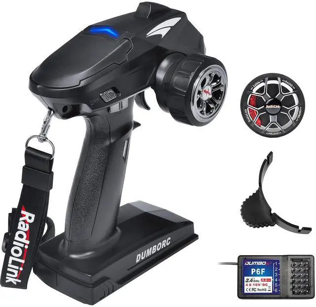 Main image of DUMBORC X4 2.4GHz 4-Channel RC Radio Transmitter and X6F Receiver&Alloy Steering Wheel with Fail-Safe & Low Voltage Alarm Function Mixed Mode for Rc Vehicle Car Boat Tank Model Parts Remote Controller