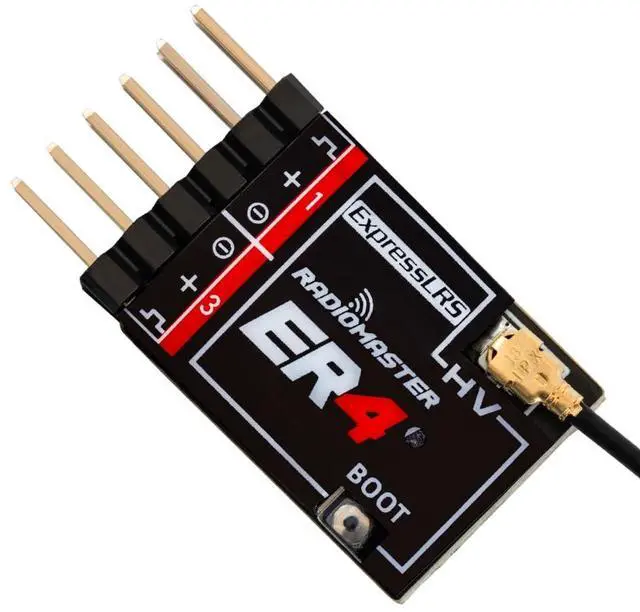 Main image of ER4 2.4GHz ELRS Receiver 4CH PWM Low Latency Voltage Telemetry Wi-Fi Update for F3P RC Airplane/Fixed-Wing/RC Cars/Boats