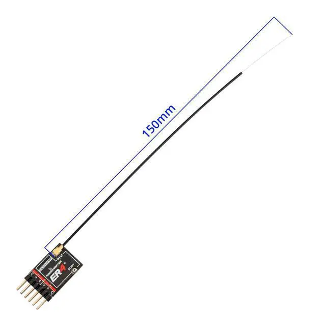 Alt view image 4 of 6 - ER4 2.4GHz ELRS Receiver 4CH PWM Low Latency Voltage Telemetry Wi-Fi Update for F3P RC Airplane/Fixed-Wing/RC Cars/Boats