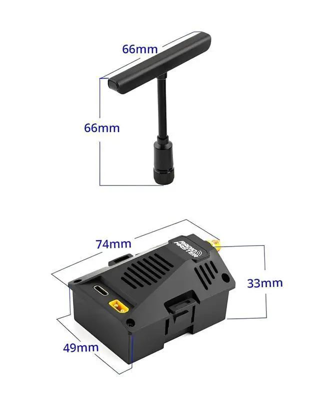Alt view image 7 of 7 - Ranger Micro 2.4GHz ELRS Module,Compatible with RadioMaster ELRS Transmitters TX16S, TX16S MkII, TX15MAX,TX15,TX12, TX12 MkII and More