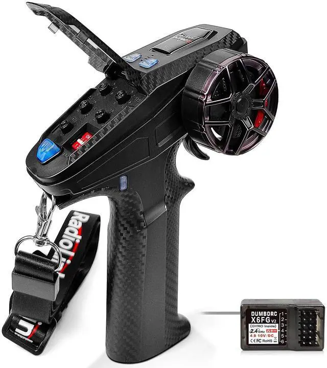 Main image of DUMBORC X6PM-350 2.4GHz 6CH Mini RC Radio Transmitter with X6FG Gyro Receiver with Low Voltage Alarm & Fail-Safe Function Mixed Mode for RC Vehicle Car Boat Tank Model Parts Portable Remote Controller