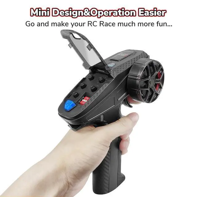 Alt view image 7 of 7 - DUMBORC X6PM-350 2.4GHz 6CH Mini RC Radio Transmitter with X6FG Gyro Receiver with Low Voltage Alarm & Fail-Safe Function Mixed Mode for RC Vehicle Car Boat Tank Model Parts Portable Remote Controller