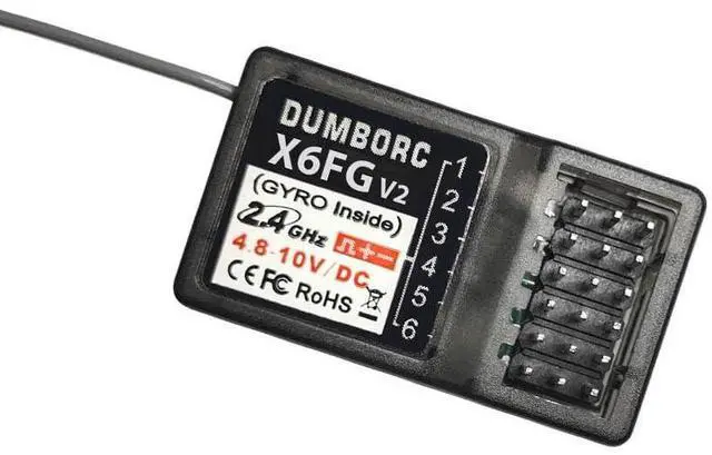 Main image of ATA HOBBY DUMBORC X6FG(Built in Gyro) 6 Channels 2.4GHz RC Receiver for DUMBORC X6/X4/X6PM-350 Transmitter RC Car Boat Tank Drifting Car