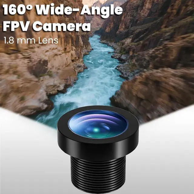 Alt view image 3 of 7 - T8-C2 Analog Micro FPV Camera, 1/3'' CMOS Sensor 1200TVL with 160° Wide Angle, Switchable NTSC/PAL, JST-SH Cable & OSD Controller for Indoor Tiny Whoop Quadcopters, RC Cars, RC Boats