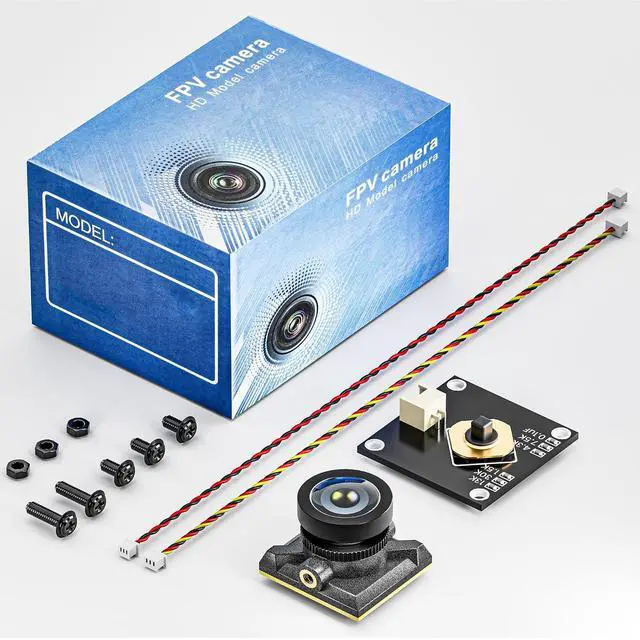 Alt view image 7 of 7 - T8-C2 Analog Micro FPV Camera, 1/3'' CMOS Sensor 1200TVL with 160° Wide Angle, Switchable NTSC/PAL, JST-SH Cable & OSD Controller for Indoor Tiny Whoop Quadcopters, RC Cars, RC Boats