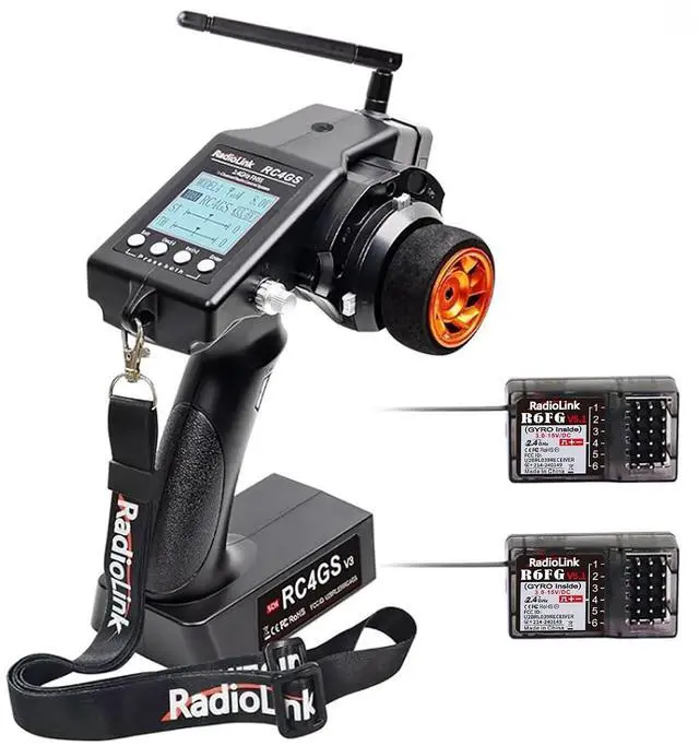 Main image of ATA HOBBY Radiolink RC4GS V3(V2 Upgrade) 5 Channel RC Radio Transmitter and 2Pcs R6FG Receiver with Gyro 2.4ghz 400M Remote Controller Kit for Car/Boat/Crawler/Tank/Drifting/Buggy with Lanyard