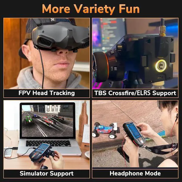 Alt view image 3 of 7 - Radiolink RC8X 8CH 2.4G RC Transmitter and R8FG&R4FGM V2.2 Gyro Receivers, 4.3" Full Color IPS Touch Screen RC Remote Controller, 600m Long Range, 200 Models for RC Crawler Drifting Cars Boats