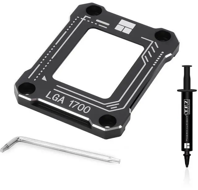 Main image of Intel 12th/13th Generation LGA1700 Anti-Bending Buckle, Curved Pressure Plate,CPU Stress Bending Correction Fixer, Fully Fitted and Fixed Without Trace Installation (Black)