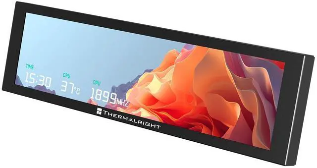 Main image of Trofeo Vision 9.16 LCD Black, 9.16-inch Full-Color LCD Magnetic Display Screen, 1920x480 Resolution, Easy to Install,Master CPU/GPU Temperature(Black)
