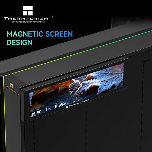 Alt view image 7 of 7 - Trofeo Vision 9.16 LCD Black, 9.16-inch Full-Color LCD Magnetic Display Screen, 1920x480 Resolution, Easy to Install,Master CPU/GPU Temperature(Black)
