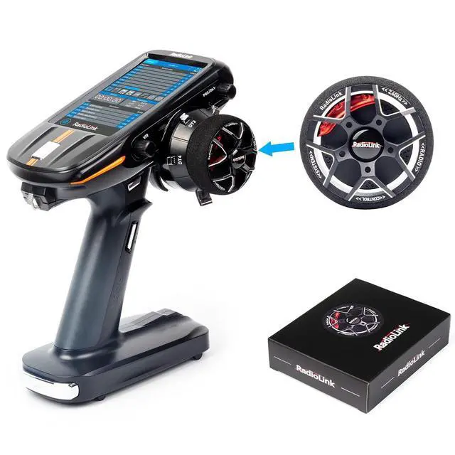 Alt view image 2 of 6 - ATA HOBBY RC Transmitter Alloy Steering Wheel Original Replacement Accessory for Radiolink RC8X/RC6GS/RC4GS/DUMBORC RC Transmitter
