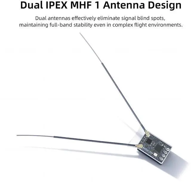 Alt view image 3 of 7 - RadioLink ER16 ELRS 2.4GHz 16CH Receiver, 5KM Long Range Dual Antennas Mini Receiver Supports Betaflight, ArduPilot Firmware for T12D T16D TX16S ExpressLRS RC Transmitter and More