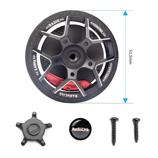 Alt view image 6 of 6 - ATA HOBBY RC Transmitter Alloy Steering Wheel Original Replacement Accessory for Radiolink RC8X/RC6GS/RC4GS/DUMBORC RC Transmitter