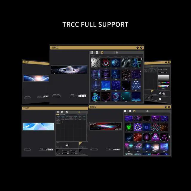 Alt view image 6 of 7 - Trofeo Vision 11.3 LCD White, 11.3-inch Full-Color LCD Magnetic Display Screen, 1920x400 Resolution, Easy to Install,Master CPU/GPU Temperature(White)