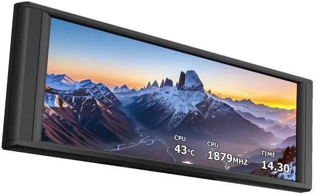 Main image of Trofeo Vision LCD Black Edition Case Sub-Display Features a 6.86-inch Full-Color LCD Display (1280x480 Resolution) with a Magnetic Panel Screen, Supporting DIY Dynamic/Static Images