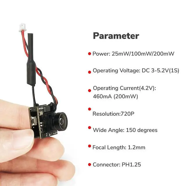 Alt view image 3 of 7 - Radiolink 5.8G 48CH Wireless Image Transmission Receiver&5.8G OSD Camera for RC8X Transmitter FPV Display