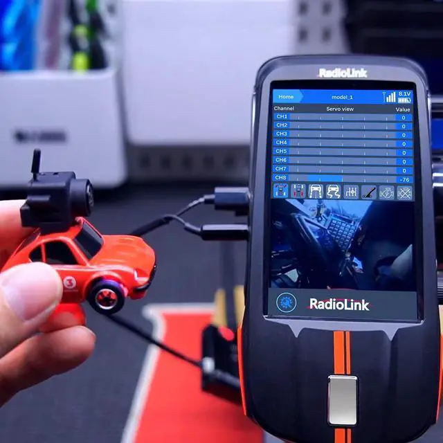 Alt view image 4 of 7 - Radiolink 5.8G 48CH Wireless Image Transmission Receiver&5.8G OSD Camera for RC8X Transmitter FPV Display