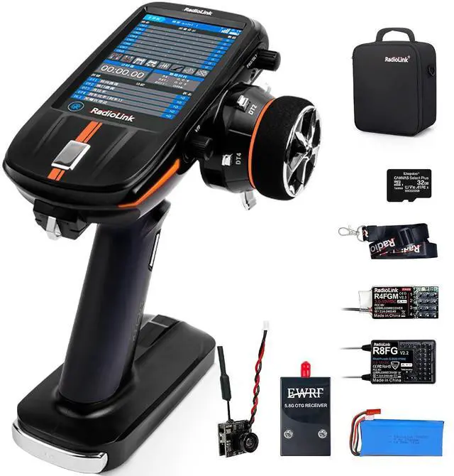 Main image of ATA HOBBY Radiolink RC8X 8CH 2.4G RC Transmitter and R8FG&R4FGM V2.1 Gyro Receivers, 5.8G 48CH Image Transmission Receiver&5.8G OSD Camera, for RC Drifting Crawler Cars Boats