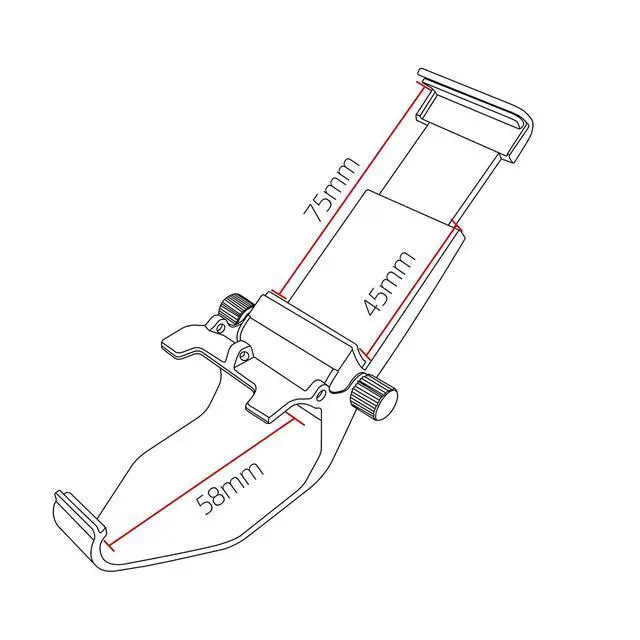Alt view image 4 of 7 - ATA HOBBY Phone Holder FPV Monitor Mount for Radiolink T8S RC Transmitter, Adjustable Cellphone Screen Stand Remote Control Clip Bracket, Extensible 1.77-2.95 Inch