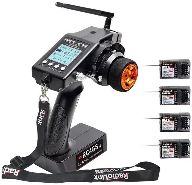 Main image of ATA HOBBY Radiolink RC4GS V3 5 Channel RC Radio Transmitter and 4Pcs R6FG Receiver with Gyro 2.4ghz 400M Remote Controller Kit for Car/Boat/Crawler/Tank/Drifting/Buggy with Lanyard