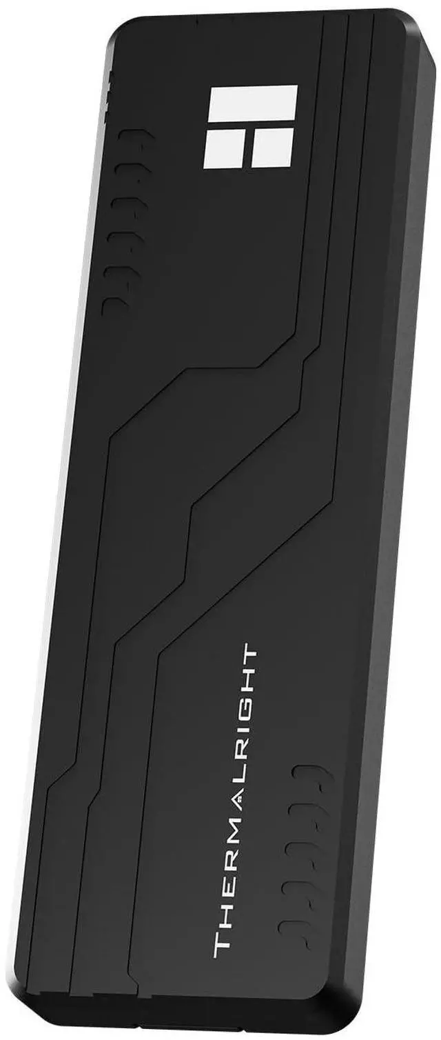 Main image of HR-EB109 Dual-Slot Black M.2 Enclosure Supports NVMe/SATA SSDs. Aluminum Body, 10Gbps Type-C, 8TB Capacity. Works with Android, Windows, Mac. Portable M2 SSD Solution.