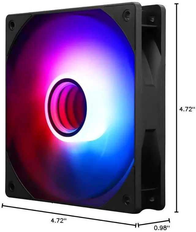 Alt view image 7 of 7 - TL-C12B-S V3 CPU Fan 120mm Case Cooler Fan ARGB, 4pin PWM Connector Silent Computer Fan with S-FDB Bearing,Desktop Cooling Fan has ARGB Mirror Light Effect (TL-C12B-S V3)