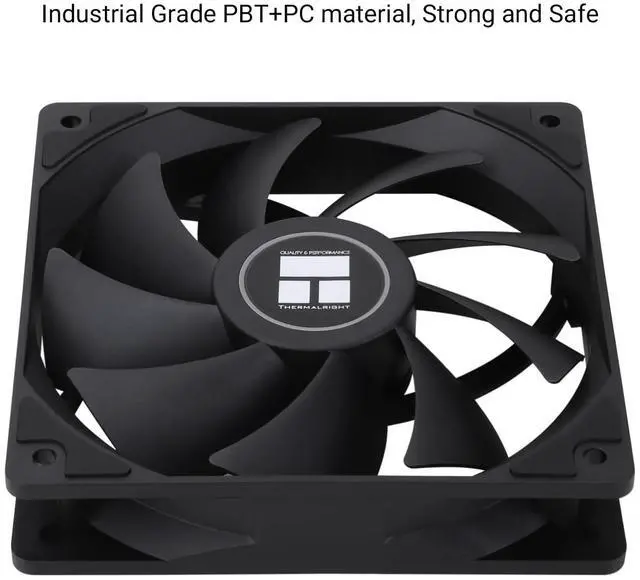 Alt view image 5 of 6 - TL-C12C X5 CPU Fan,Black Cooling, Fan in The unlit VersionEstablish Ties or Contact PC Fan with 1550RPM Speed, 120mm Computer Case Cooler,PWM Control for Case and Liquid Cooler