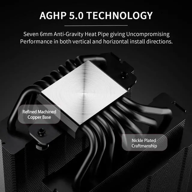 Alt view image 7 of 7 - Phantom Spirit 120 Digital EVO CPU Air Cooler,7 Heat Pipes CPU Cooling,Double Tower Cooling,Support for AM4/AM5/Intel lga1700/115X/1200/1851,Magnetic Attraction-Digital Screen Top Cover