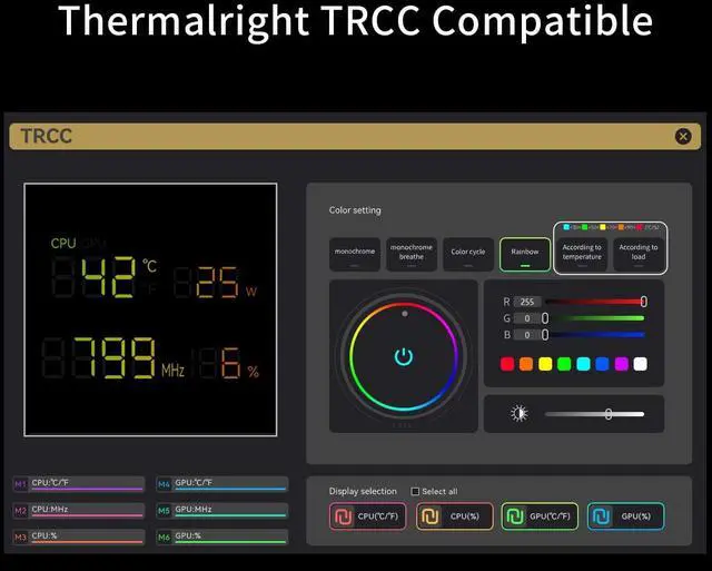 Alt view image 6 of 7 - Phantom Spirit 120 Digital SNOW CPU Air Cooler, 7 Heat pipes CPU Cooling,Double Tower Cooling,Support for AM4/AM5/Intel lga1700/115X/1200/1851,Magnetic Attraction-Digital Screen Top Cover