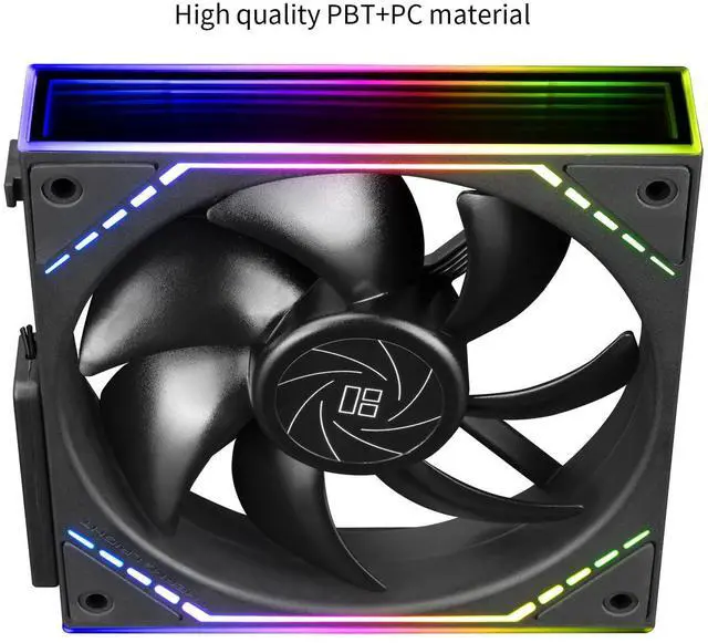 Alt view image 5 of 5 - TL-M12Q CPU Fan 120mm Case Cooler, PWM Connector Silent Computer Cooling with S-FDB Bearing,PC Fan with ARGB Mirror Light Effect,Low Noise,Building Blocks Version PC Fan