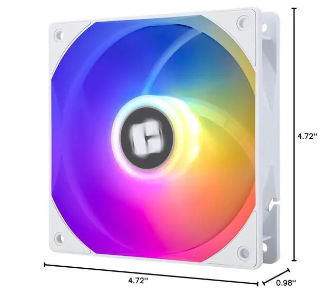 Alt view image 7 of 7 - TL-C12RW-S V2 CPU Fan 120mm ARGB Case Cooler Fan, 4pin PWM Connector Silent Computer Fan with S-FDB Bearing Included,up to 1500RPM Cooling Fan(White ARGB)