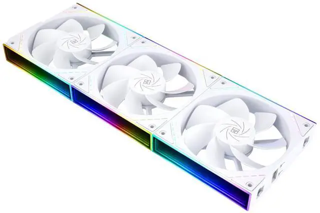 Main image of TL-M12QRW X3 Case Fan Wireless Splicing CPU Cooler Comes with ARGB Mirror Light Effect,PC PWM Silent Cooling with 1500RPM Speed,Building Blocks Version CPU Cooler Fan (120mm, White)