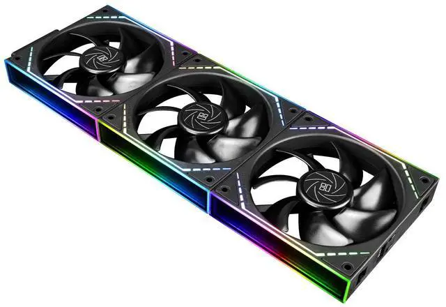 Main image of TL-M12Q X3 Black Wireless Splicing CPU Fan2000RPM High Airflow, 120mm Case Fan, ARGB Daisy-ChainBuilding Blocks Version PC Fan with ARGB Mirror Light Effect