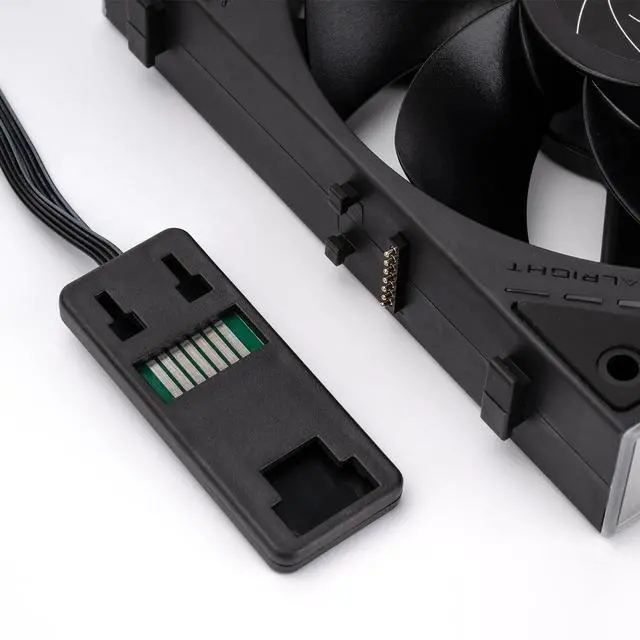 Alt view image 7 of 7 - TL-M12Q X3 Black Wireless Splicing CPU Fan2000RPM High Airflow, 120mm Case Fan, ARGB Daisy-ChainBuilding Blocks Version PC Fan with ARGB Mirror Light Effect
