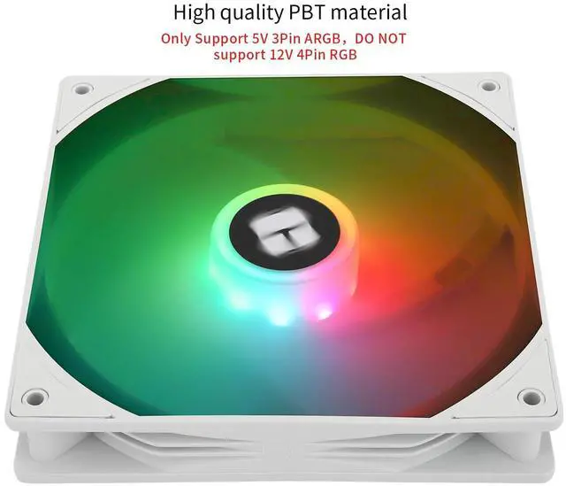 Alt view image 5 of 6 - TL-C14CW-S X3 14CM Silent Cooling Fan,White Compurter Cooling Fan,CPU Coolers with 1500RPM High Speed,4-Pin PWM Connector,3 Quantities