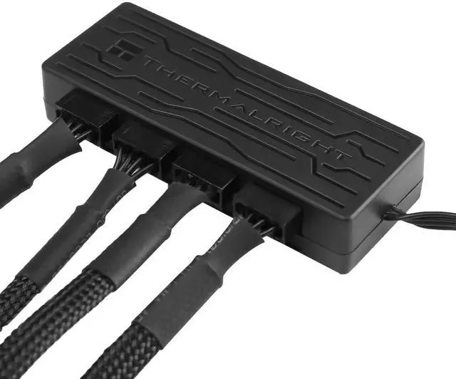 Alt view image 2 of 5 - FAN HUB X4 PWM Fan Controller - 4 Port 4-Pin, Multiple Interface Cooling Hub for 4 Groups of PC Fans, SATA Power Cord