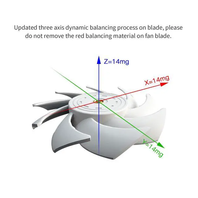 Alt view image 5 of 6 - TL-B12W 120mm CPU Cooler Fan, Computer Case Fan, PWM Control, 2150RPM, Static-Pressure Performance Fan for S-FDB Bearing(White)