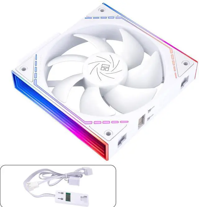 Main image of TL-M12QRW CPU Fan 120mm Case Cooler, PWM Connector Silent Computer Cooling with S-FDB Bearing,PC Fan with ARGB Mirror Light Effect,Low Noise,Building Blocks Version PC Fan