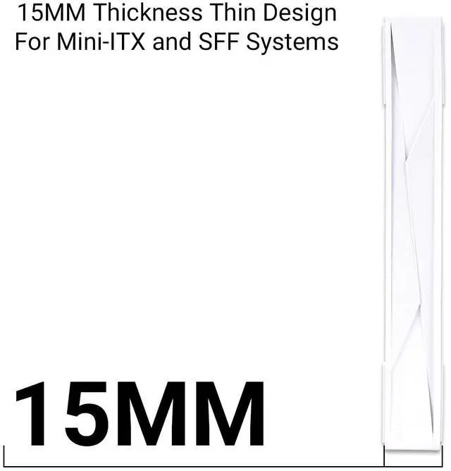 Alt view image 6 of 7 - TL-H12015W-S Thin Computer Case Fan-1900RPM,CPU Fan, 15mm Slimline Cooling Fan, 12cm CPU Cooler Fan,Compatible with Desktop Heatsink Cooler and Case