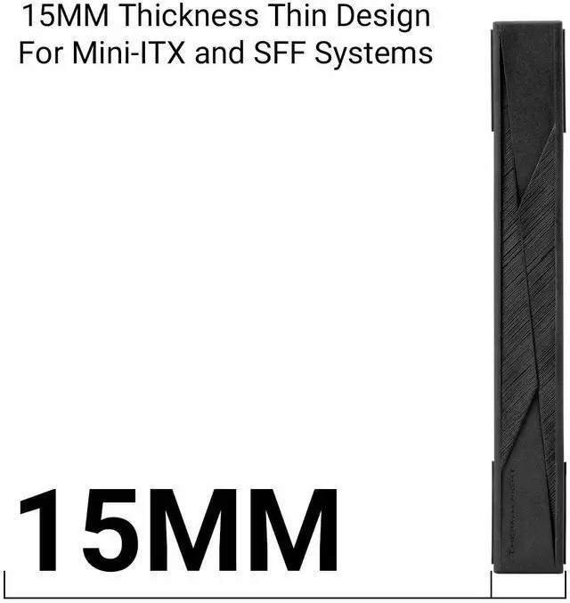 Alt view image 6 of 7 - TL-H12015B-S Thin Computer Case Fan-1900RPM, CPU Fan, 15mm Slimline Cooling Fan, 12cm CPU Cooler Fan,5V ARGB,Compatible with Desktop Heatsink Cooler and Case