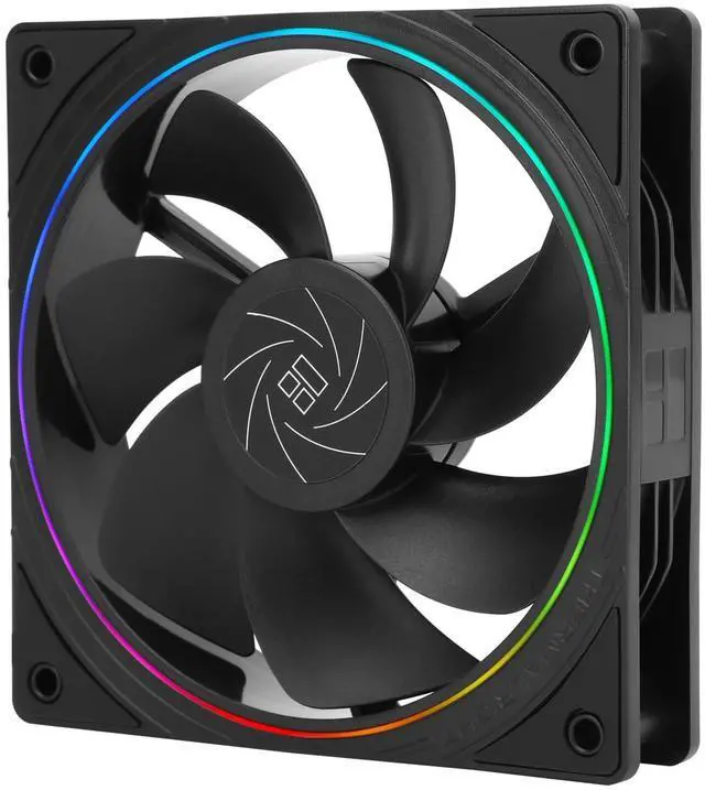 Main image of TL-S12R CPU Cooling Fan 120mm With ARGB Lighting, 1500RPM Speed, Black PC PWM Silent Computer Case Cooler