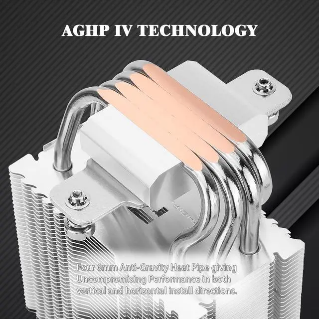 Alt view image 2 of 6 - Assassin X 90 SE V2 CPU Air Cooler, 2200RPM Speed,4 Heat Pipes, 92mm PWM Quiet Fan CPU Cooler, 118mm High,for AMD AM4 AM5/Intel 1700/1150/1151/1200, CPU PC Cooling